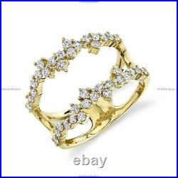 0.68 Ct Diamond Vintage Art Deco Engagement Diamond Ring 14k Gold Fine Jewelry