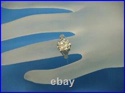 1.00 Carat Old Mine Cut Diamond Art-deco Antique Filigree Ring 14 K. Gold