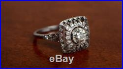 1.35 Ct Art Deco Round Cut Antique Vintage Engagement Ring 925 Sterling Silver