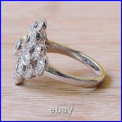 1.41CT Round & Baguette CZ Stone Art Deco Vintage Ring For Her 14K White Gold