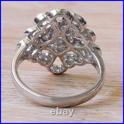1.41CT Round & Baguette CZ Stone Art Deco Vintage Ring For Her 14K White Gold