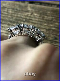 1.50 Ct White Diamond Art Deco Antique Vintage Wedding Ring 14K White Gold FN