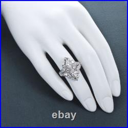 14K White Gold FN 2CT Lab-Created Diamond Vintage Art Deco Engagement Ring Gift