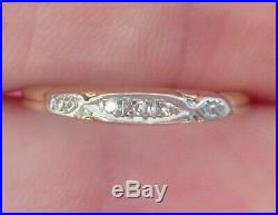 14k Antique Vintage Art Deco Diamond Engagement Wedding Anniversary Ring Band