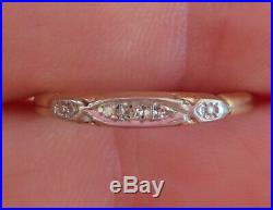 14k Antique Vintage Art Deco Diamond Engagement Wedding Anniversary Ring Band
