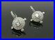 14k White Gold Plated Round Cut Simulated Diamond Art Deco Vintage Drop Earrings