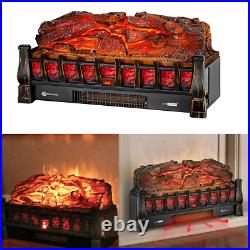 1500W 20 Electric Fireplace Logs Heater Realistic Flame Hearth Insert Wood Fire