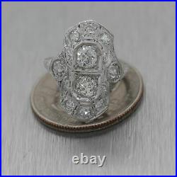 1920's Antique Art Deco Platinum 1.50ctw Diamond Ring
