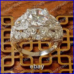 1920s Vintage Antique 2.55Ct Round Lab-Created Diamond Art Deco Engagement Ring