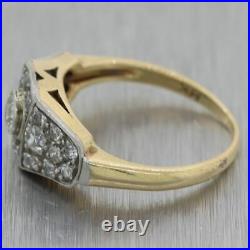 1930's Antique Art Deco 14K Yellow Gold 0.65ctw Diamond Band Ring
