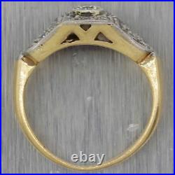 1930's Antique Art Deco 14K Yellow Gold 0.65ctw Diamond Band Ring