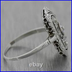 1930's Antique Art Deco 14k White Gold 0.40ctw Diamond Filigree Ring