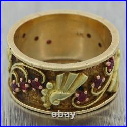 1930's Antique Art Deco 14k Yellow Gold 0.50ctw Ruby Ring