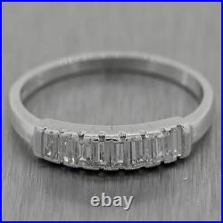 1930's Antique Art Deco Platinum 0.50ctw Baguette Diamond Wedding Band Ring