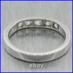1930's Antique Art Deco Platinum 0.50ctw Diamond Wedding Band Ring