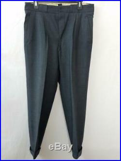 1930's Grey Window Pane 3 Piece 2x3 DB Suit Art Deco Dapper Bespoke