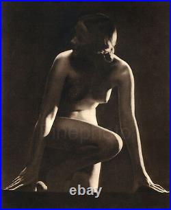 1935 Original Vintage FEMALE NUDE England Art Deco Photo Gravure By JOHN EVERARD
