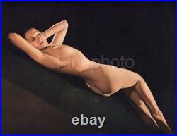 1936 Vintage Early COLOR Art Deco Female NUDE Woman By JOHN EVERARD Photo Litho