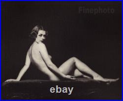 1937 Vintage Art Deco FEMALE NUDE Woman ALFRED CHENEY JOHNSTON Photo Engraving