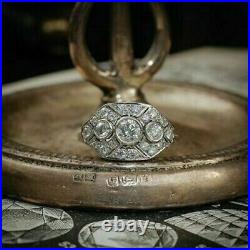 2.00 Ct Round Cut Diamond Art Deco Vintage Ring for Women's 14K White Gold Over