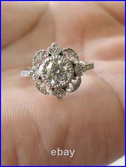 2.00 Ct Simulated Diamond Vintage Art Deco Ring Gift Women's 925 Sterling Silver