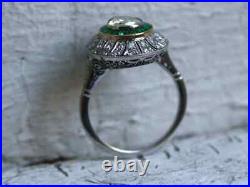 2.22 Carat Pear Cut Lab-Created Diamond Fancy Olden 1920's Vintage Art Deco Ring