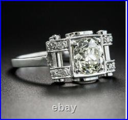 2.2Ct Round Diamond Elegant Incredible Vintage Art Deco Ring 925 Sterling Silver