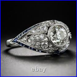 2.40 Ct Round Cut Lab-Created Diamond Old Vintage & Antique Art Deco Modern Ring