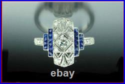 2.5 Ct Round Cut Lab-Created Diamond Unique Filigree Art Deco Style Vintage Ring