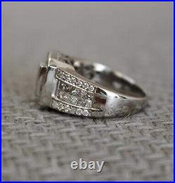 2.50 Ct Lab Created Diamond Wedding Art Deco Vintage Ring 14K White Gold Finish