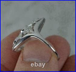 2.50 Ct Simulated Diamond 14K White Gold Plated Art Deco Vintage Engagement Ring
