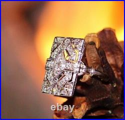 2.52 Carat Round Cut Lab-Created Diamond Modern Edwardian Vintage Art Deco Rings