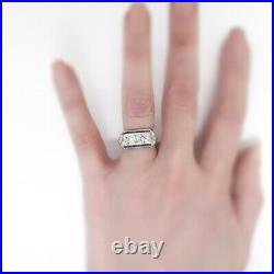 2.75Ct Vintage Art Deco Round Diamond Antique Engagement 14K White Gold FN Ring
