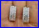 2.7Ct Round Real Moissanite Art Deco Vintage Stud Earrings 14K White Gold Plated
