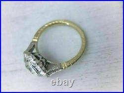 2.8 Ct Round Cut Lab-Created Diamond Unique Two-Tone Style Vintage Art Deco Ring