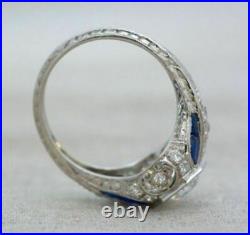 2.8Ct Art Deco Style Lab Created Diamond Baguette Cut Engagement 925 Silver Ring