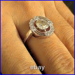 2 Ct Antique Cushion Cut Vintage Art Deco Engagement Ring In 925 Sterling Silver