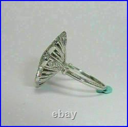 3.20Ct Round-Cut Diamond Vintage Art Deco Engagement Ring 14k White Gold Finish