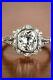 3.40 Ct White Diamond Antique Art Deco Vintage Wedding Ring 925 Sterling Silver