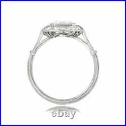 3.60 Ct Art Deco White Diamond Vintage Antique Wedding Ring 925 Sterling Silver