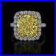 4.50 Ct Canary Diamond Vintage Antique Art Deco Wedding Ring 925 Sterling Silver