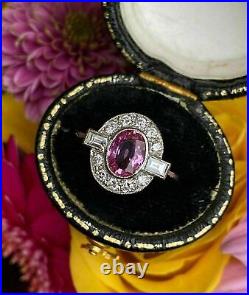 4Ct Oval Cut Lab Created Red Ruby Art Deco Engagement Ring 14K White Gold Plated