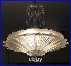549 Vintage Antique Ceiling Light Glass Lamp Fixture Chandelier SUNFLOWER