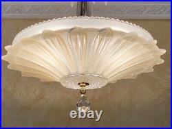 899b Vintage Antique Ceiling Light Glass Shade Lamp Fixture Chandelier SUNFLOWER