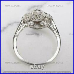 925 Sterling Silver 3.30 CT Marquise Moissanite Art Deco Vintage Engagement Ring