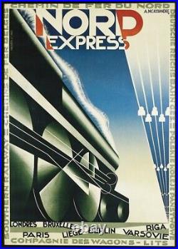 Adolphe Mouron A. M Cassandre Nord Express Lithograph