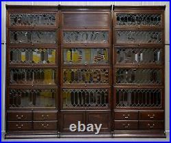 Angus Scotland & England Suite Of 3 Large Gunn Library Legal Stacking Bookcases
