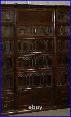 Angus Scotland & England Suite Of 3 Large Gunn Library Legal Stacking Bookcases