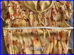 Antique 1920's 1930's Floral Silk Chiffon Tea Dress