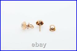 Antique 1930s ART DECO. 50ct Old Mine Cut Diamond 14k Gold Screwback Earrings